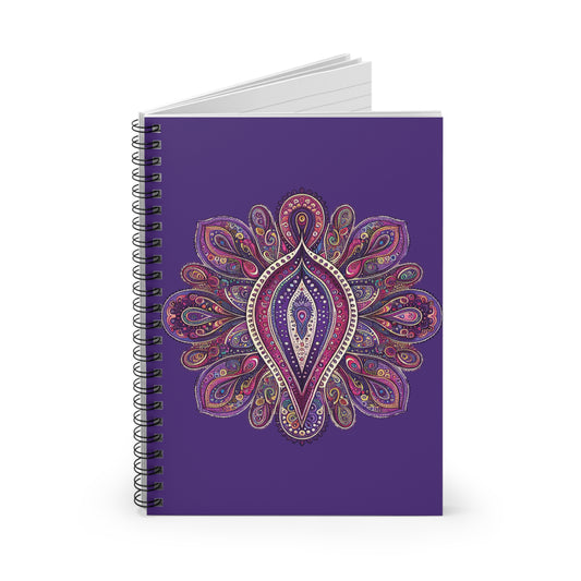 Purple and Pink Paisley Cluster Notebook