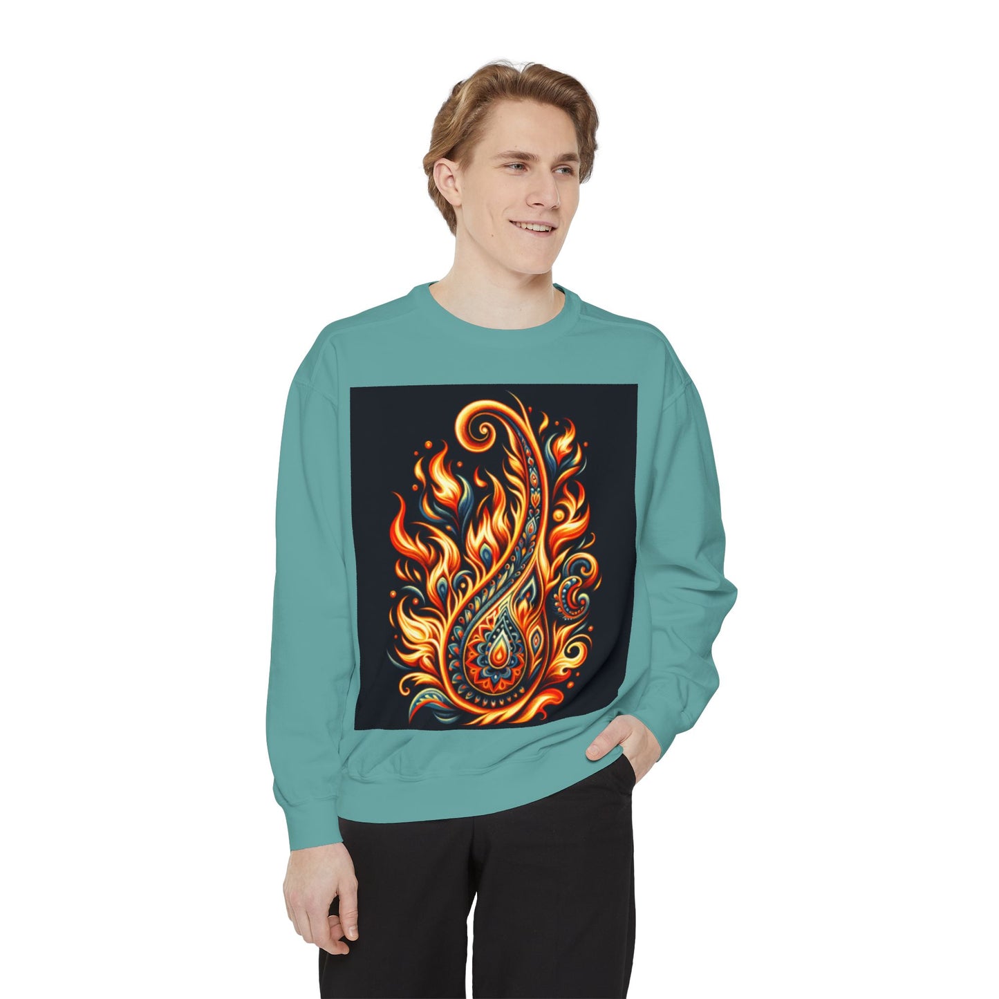 Paisley Fire-Inspired Sweatshirt