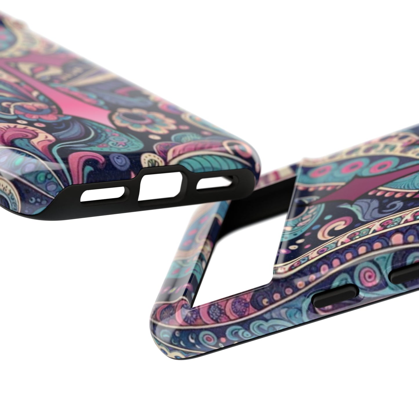 Colorful Cross Phone Case, Tough Phone Cover, Bohemian Style, Unique Gift for Her, Spiritual Design, Easter Accessories