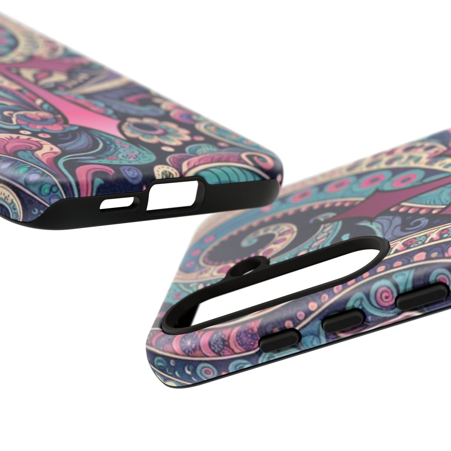 Colorful Cross Phone Case, Tough Phone Cover, Bohemian Style, Unique Gift for Her, Spiritual Design, Easter Accessories
