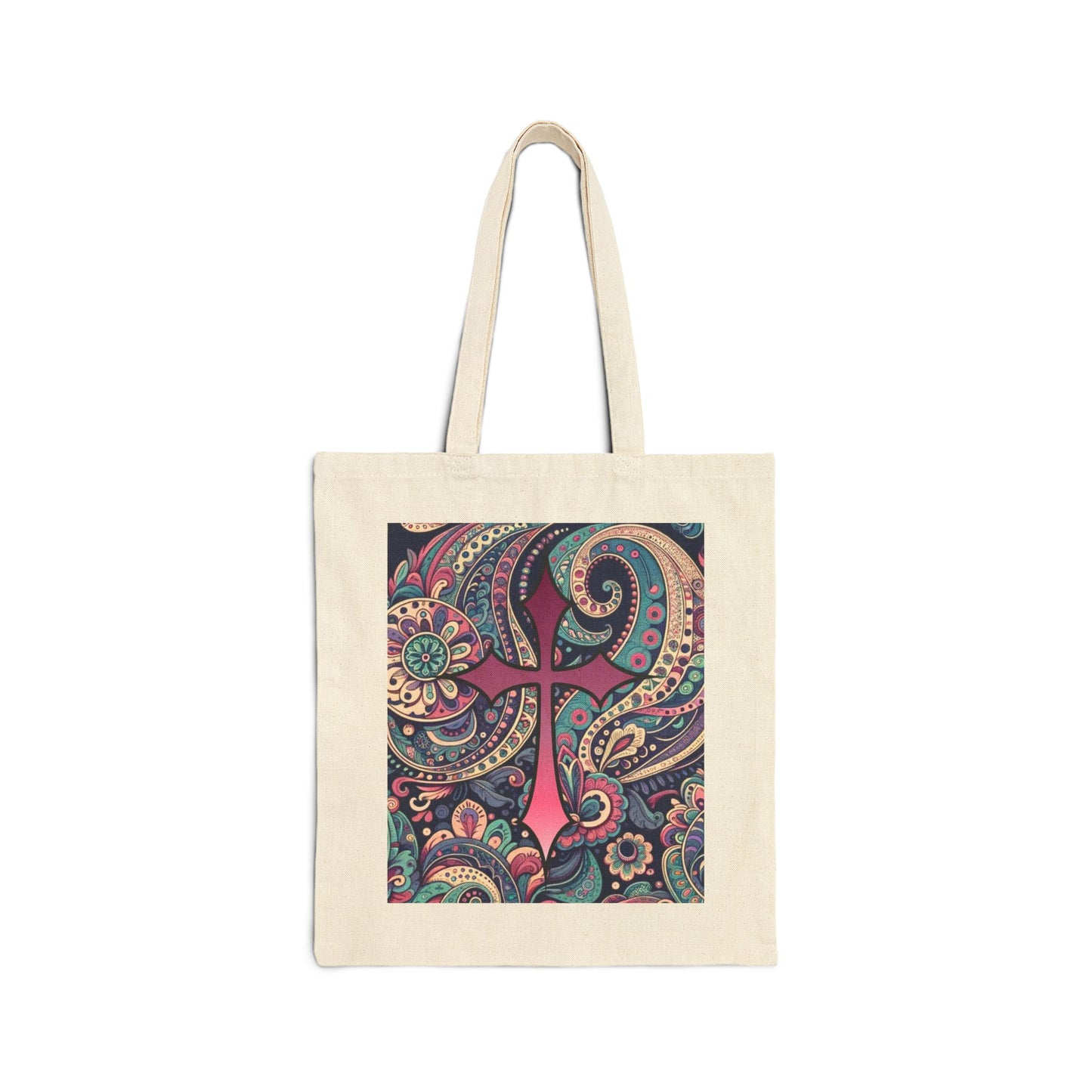 Boho Chic Paisley Faith Tote Bag
