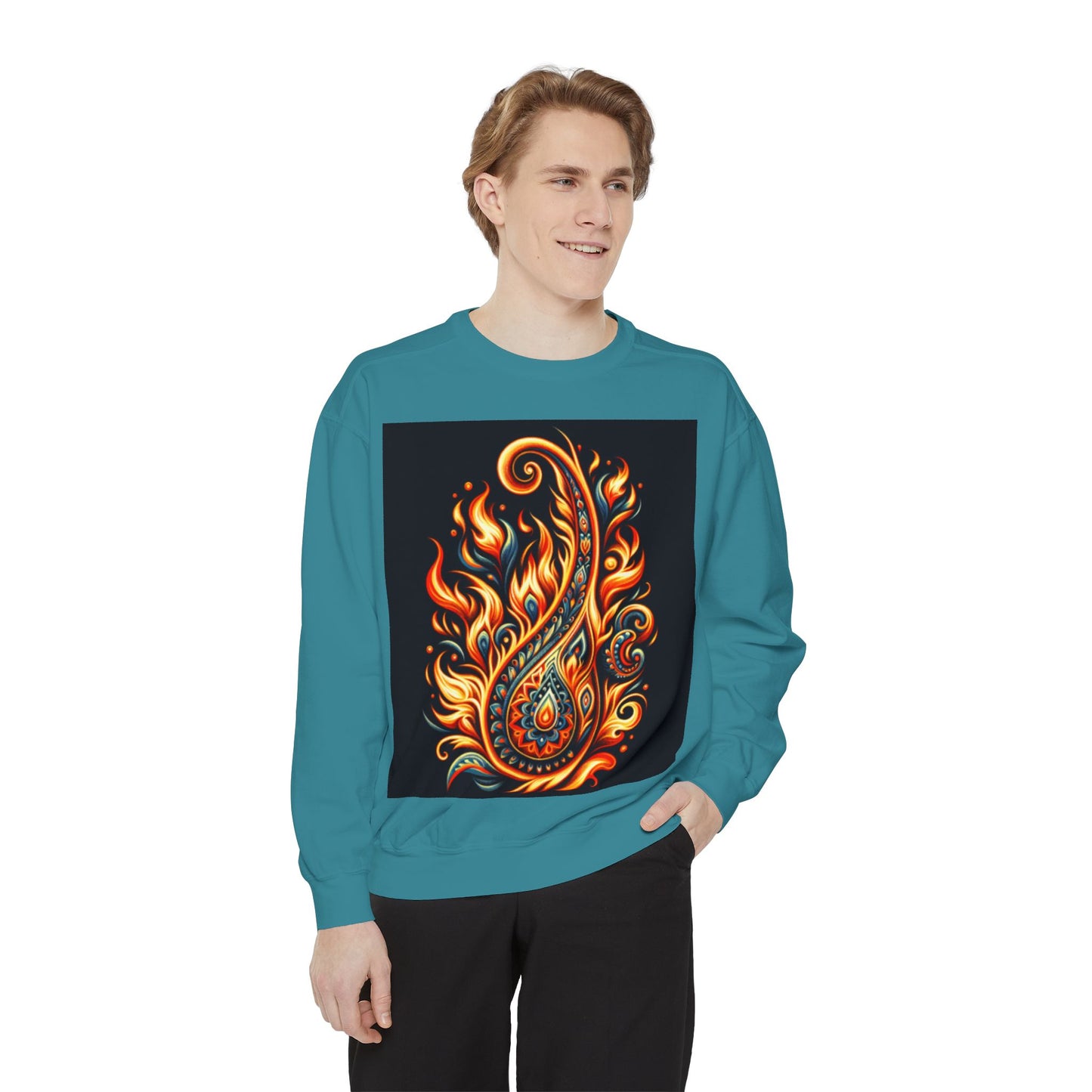 Paisley Fire-Inspired Sweatshirt