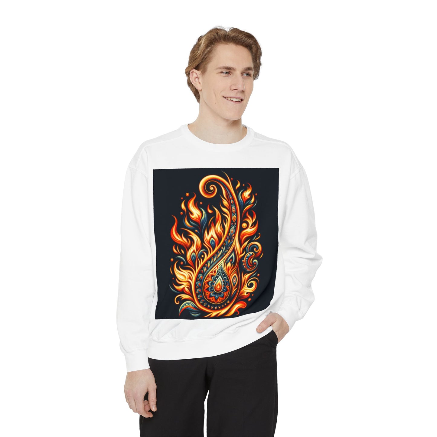 Paisley Fire-Inspired Sweatshirt