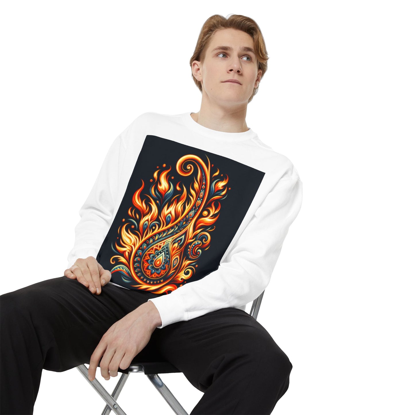Paisley Fire-Inspired Sweatshirt