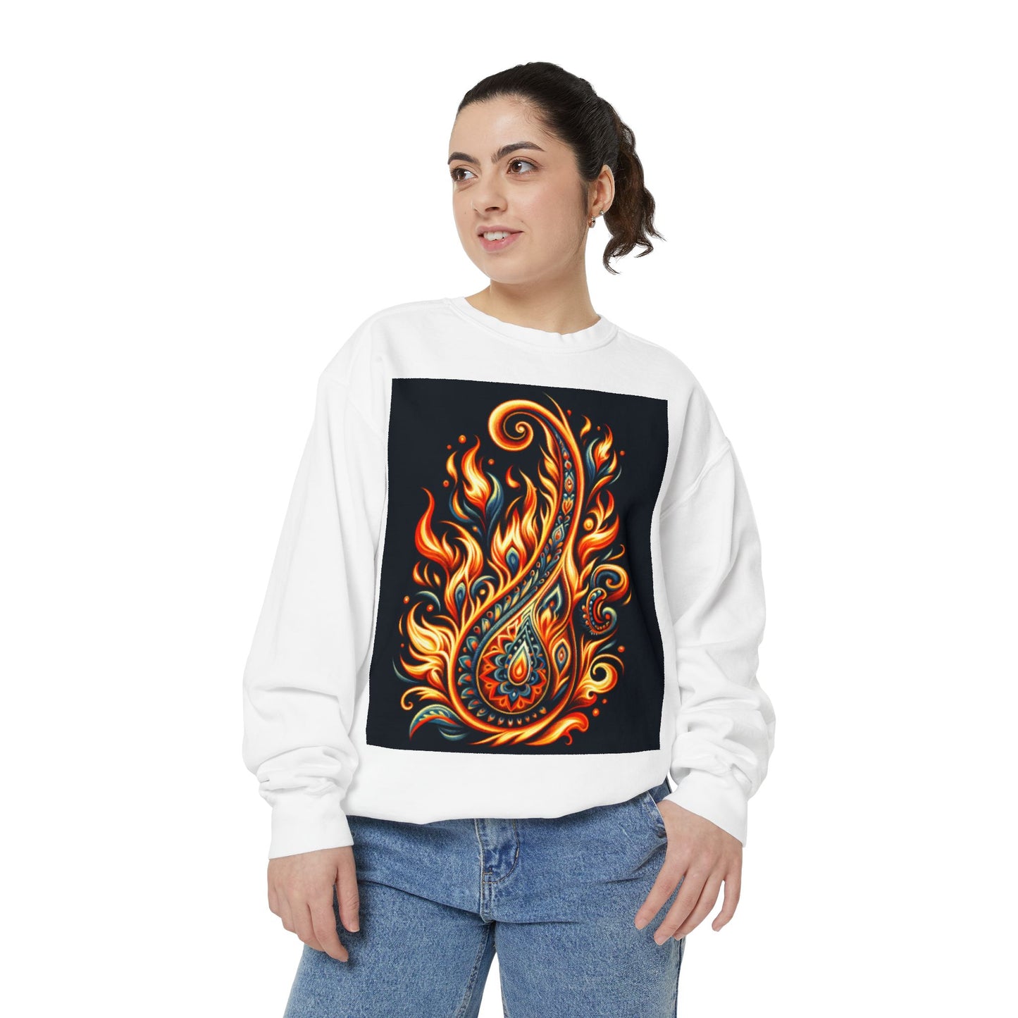 Paisley Fire-Inspired Sweatshirt