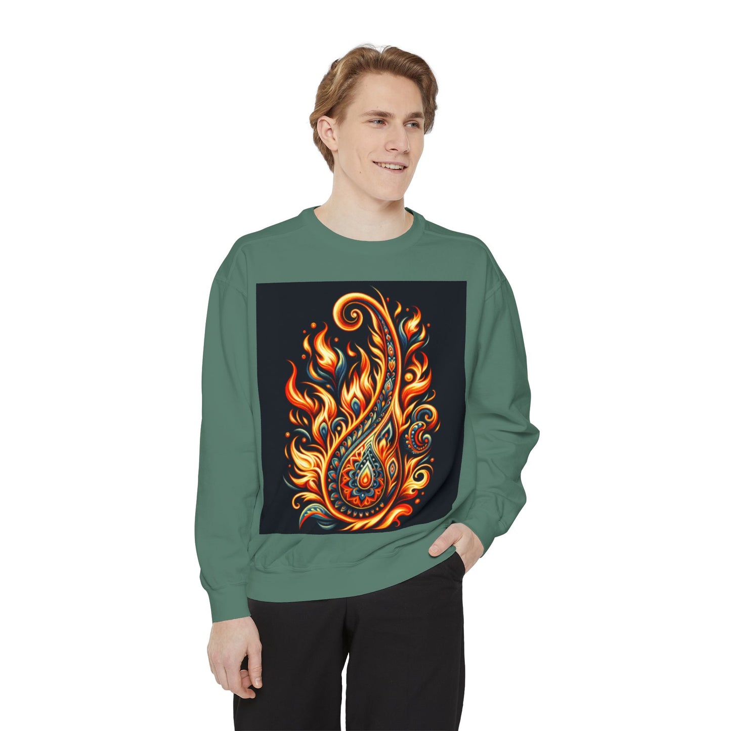 Paisley Fire-Inspired Sweatshirt