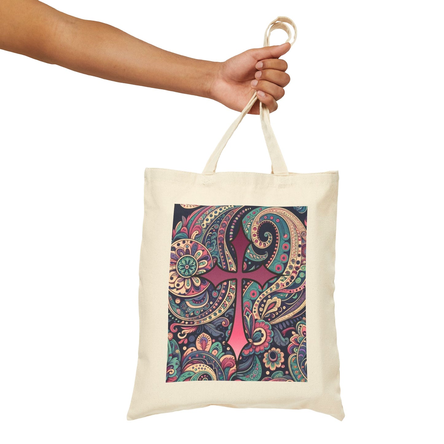 Boho Chic Paisley Faith Tote Bag