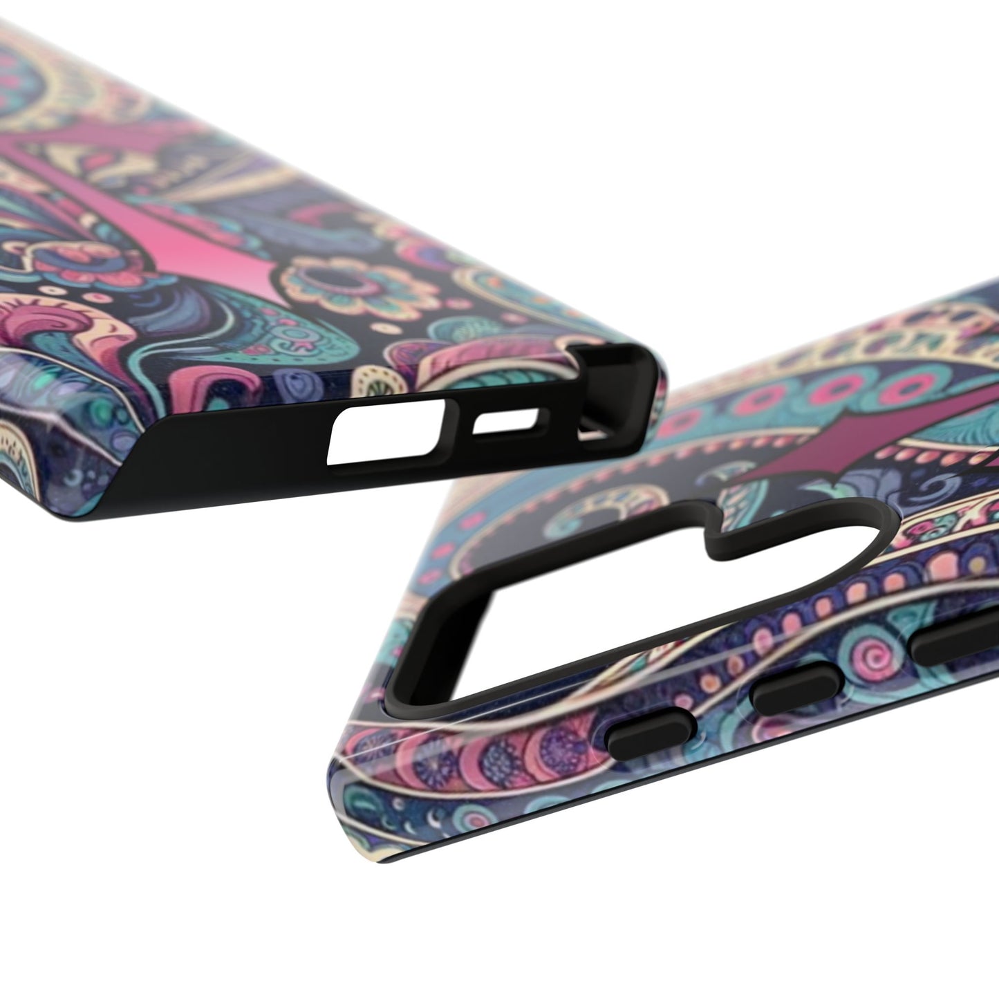 Colorful Cross Phone Case, Tough Phone Cover, Bohemian Style, Unique Gift for Her, Spiritual Design, Easter Accessories