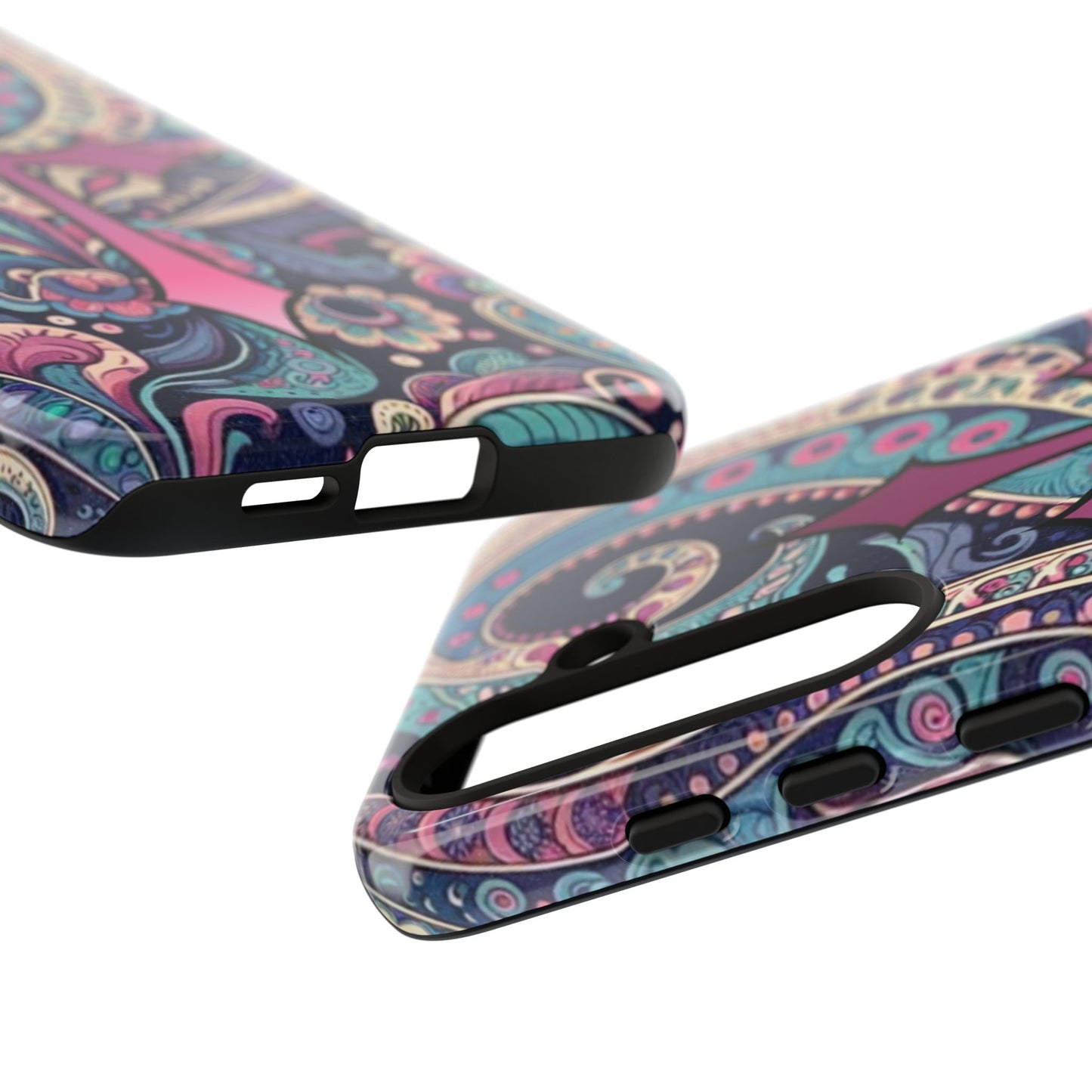 Colorful Cross Phone Case, Tough Phone Cover, Bohemian Style, Unique Gift for Her, Spiritual Design, Easter Accessories