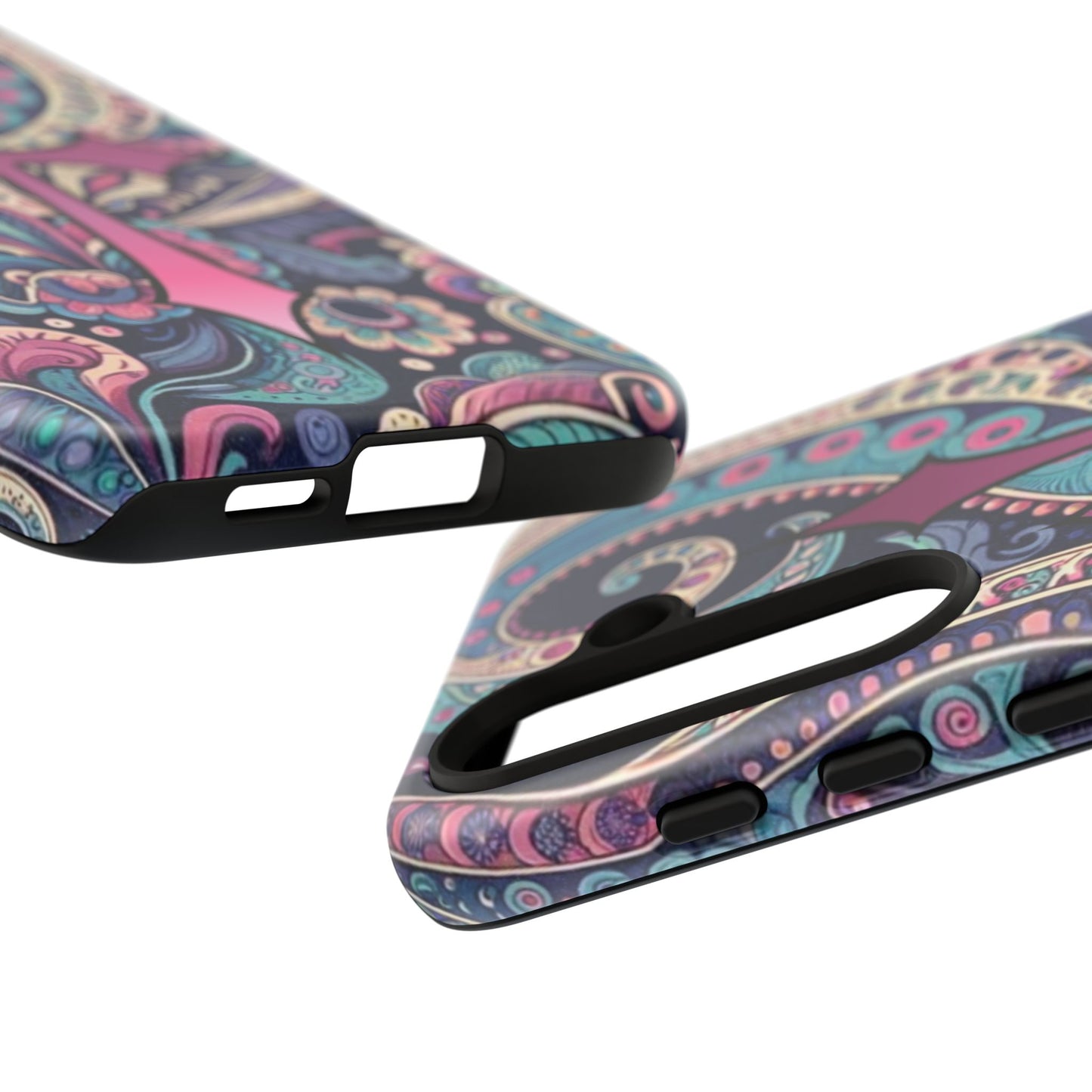 Colorful Cross Phone Case, Tough Phone Cover, Bohemian Style, Unique Gift for Her, Spiritual Design, Easter Accessories