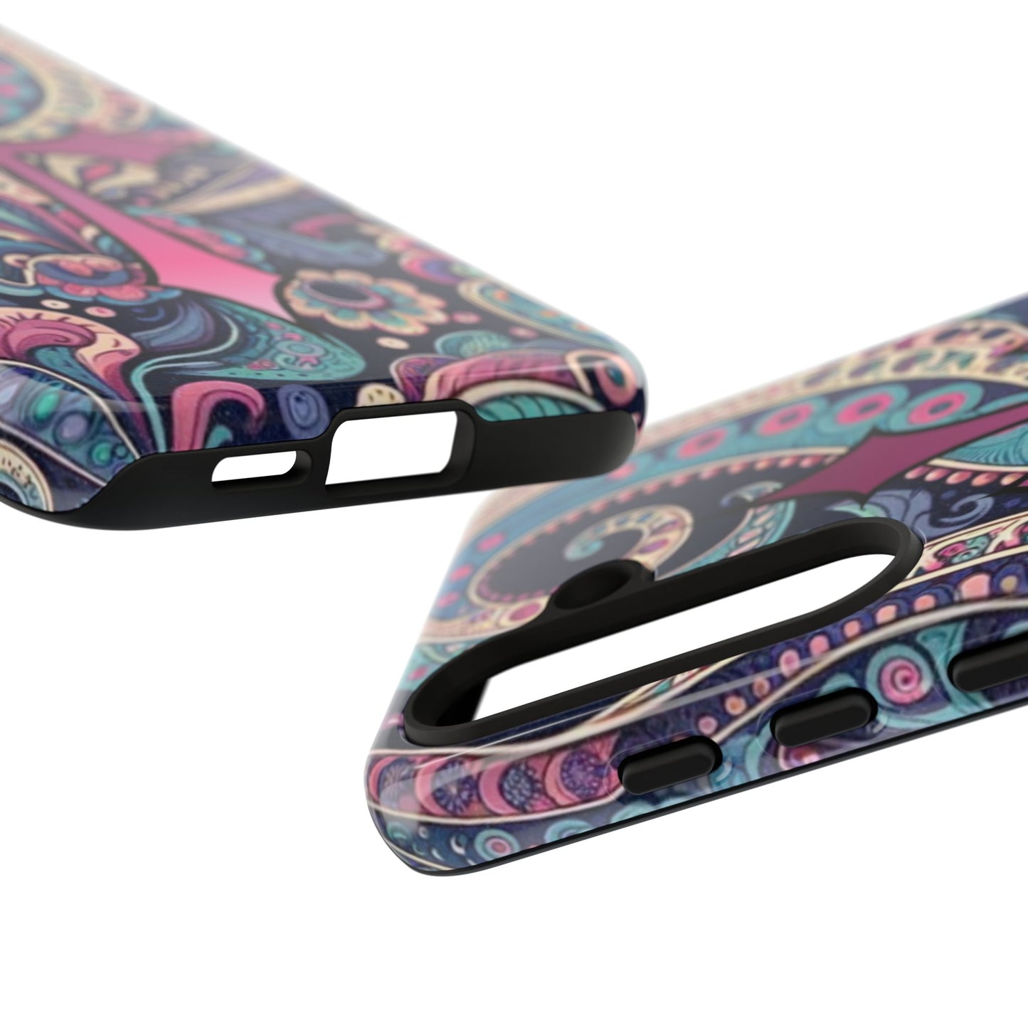 Colorful Cross Phone Case, Tough Phone Cover, Bohemian Style, Unique Gift for Her, Spiritual Design, Easter Accessories