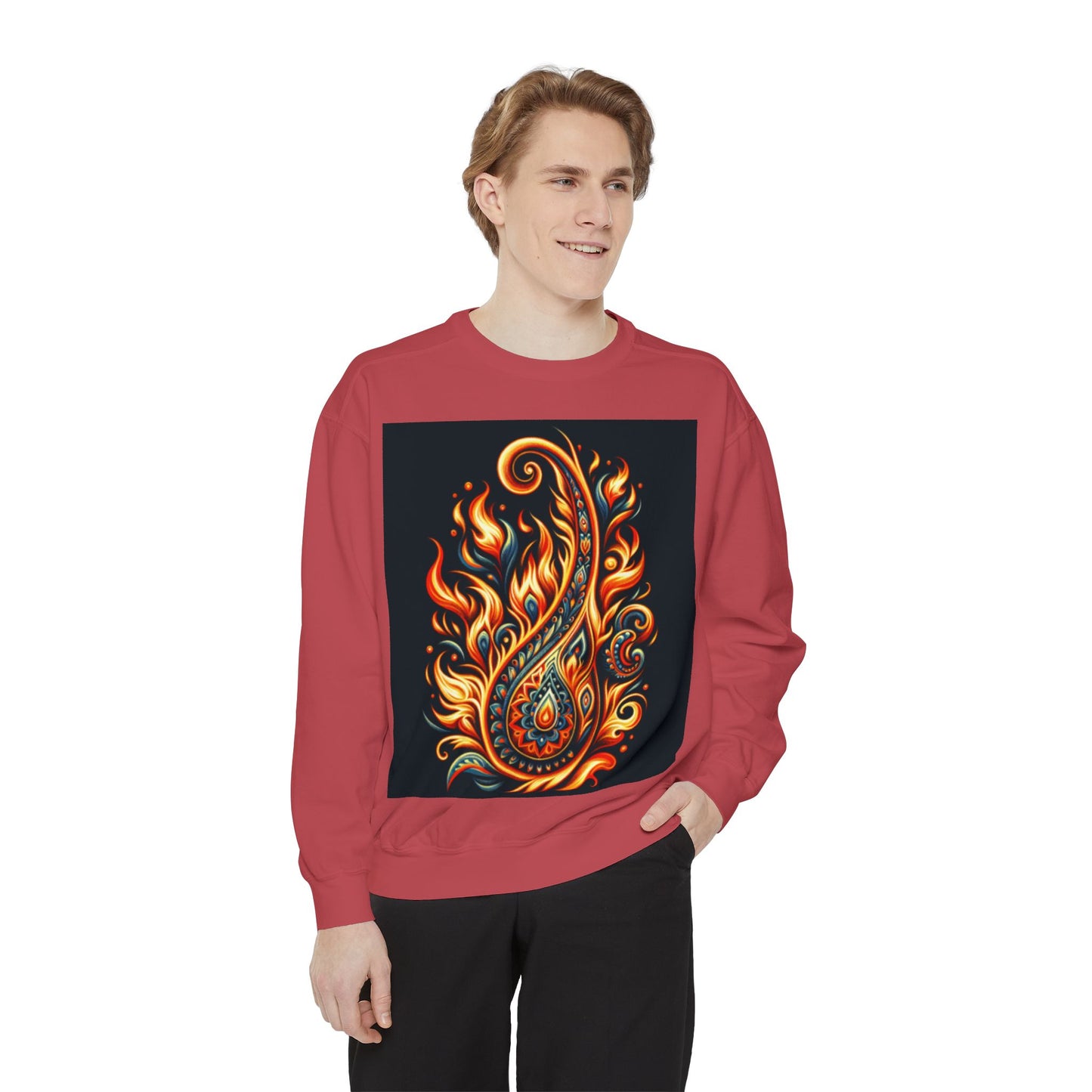 Paisley Fire-Inspired Sweatshirt