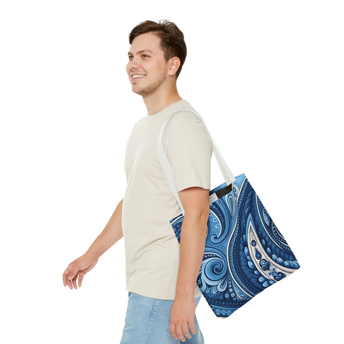 Blue Paisley Tote Bag - options in every color and 3 sizes