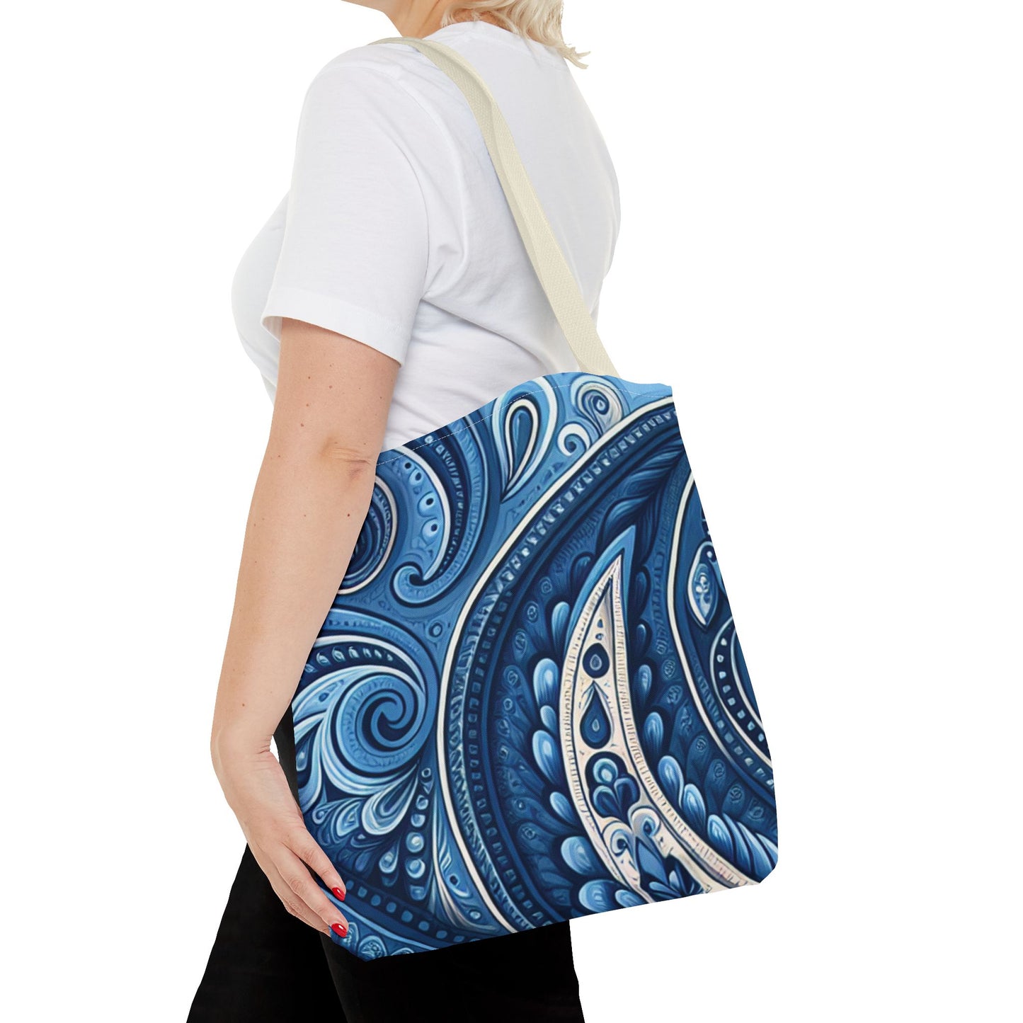 Blue Paisley Tote Bag - options in every color and 3 sizes