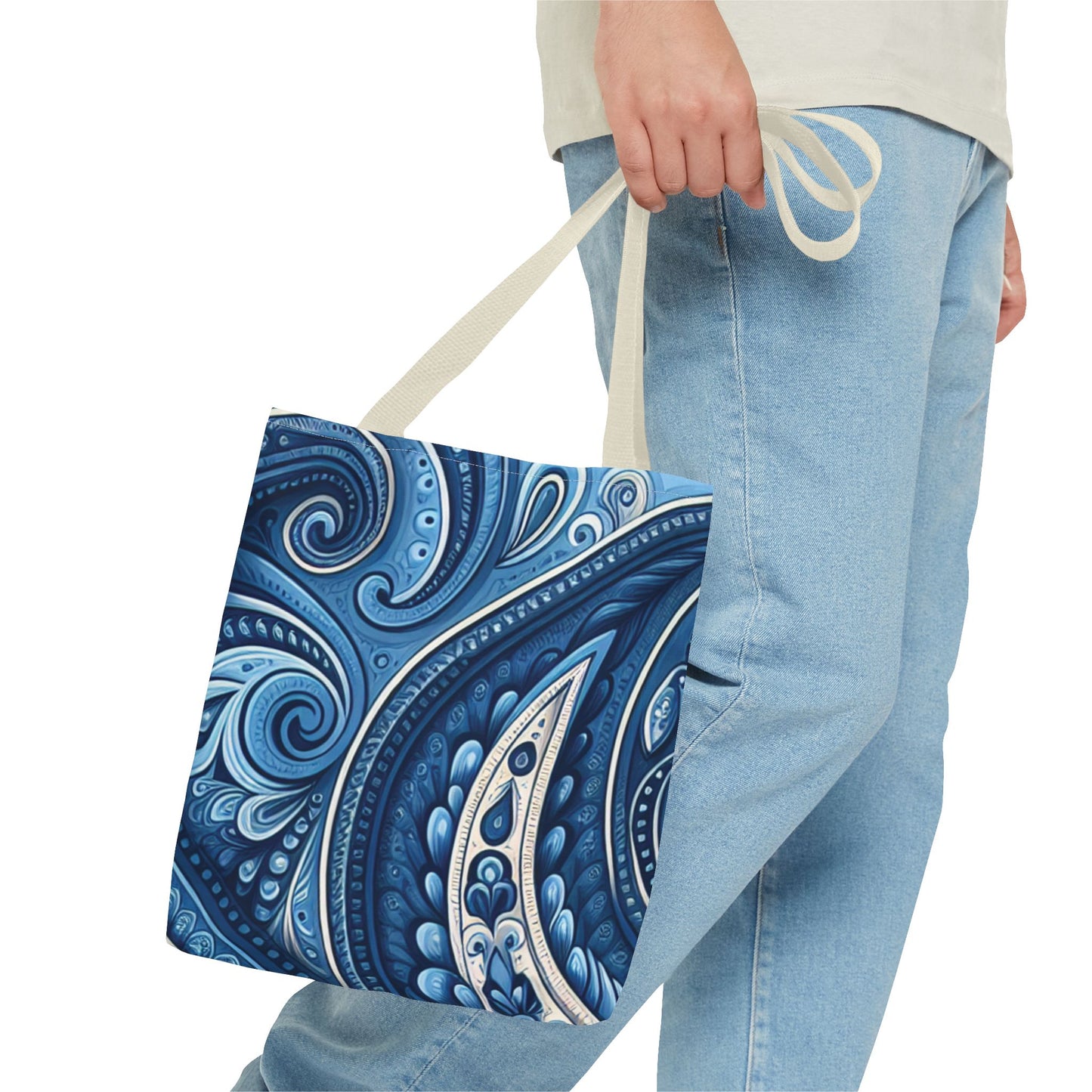 Blue Paisley Tote Bag - options in every color and 3 sizes