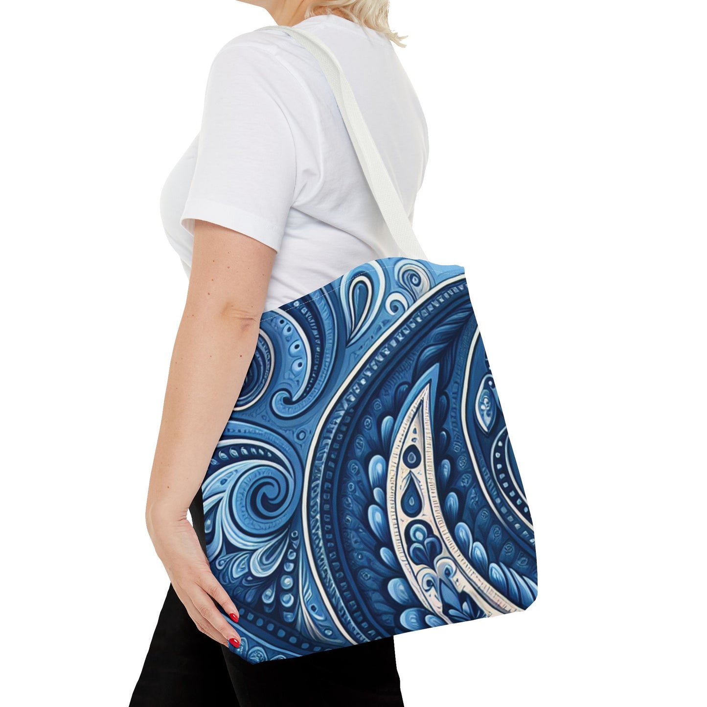 Blue Paisley Tote Bag - options in every color and 3 sizes