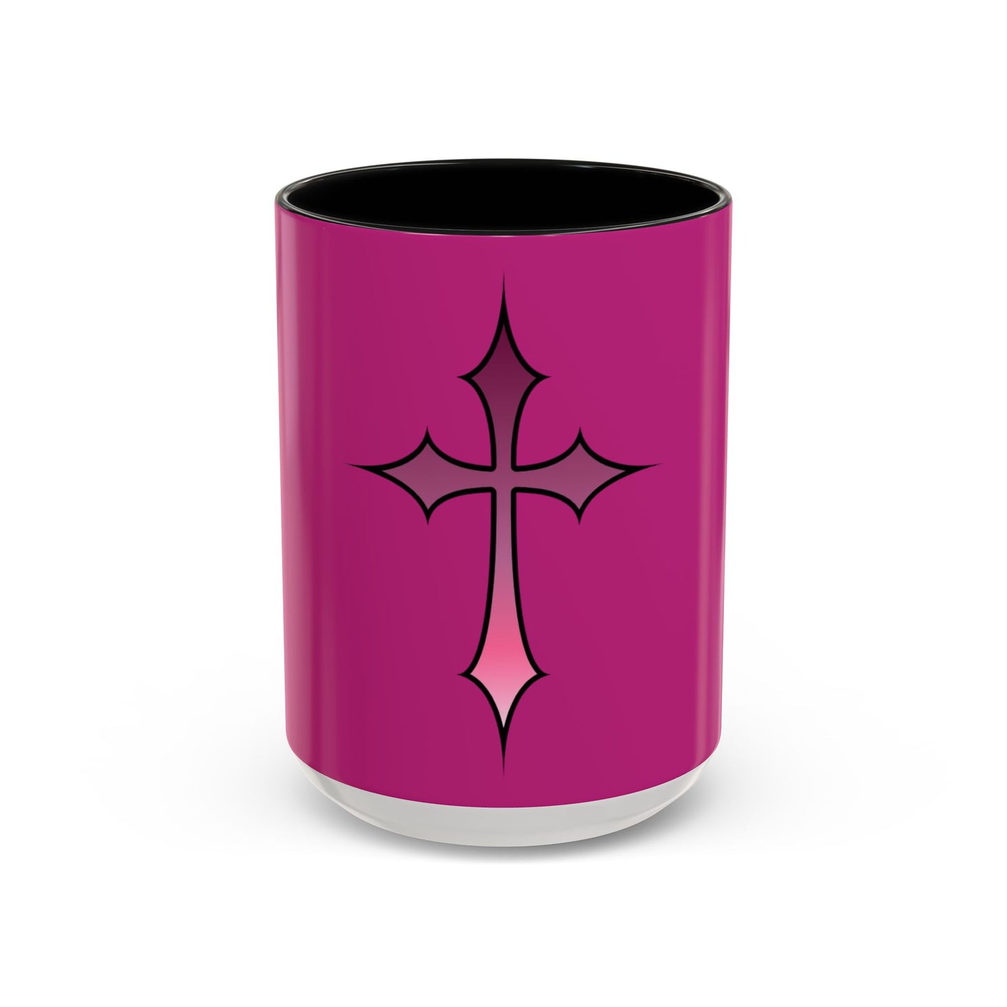 Mug - Bold Faith Cross Accent Coffee Mug, Spiritual Gift, Unique Drinkware