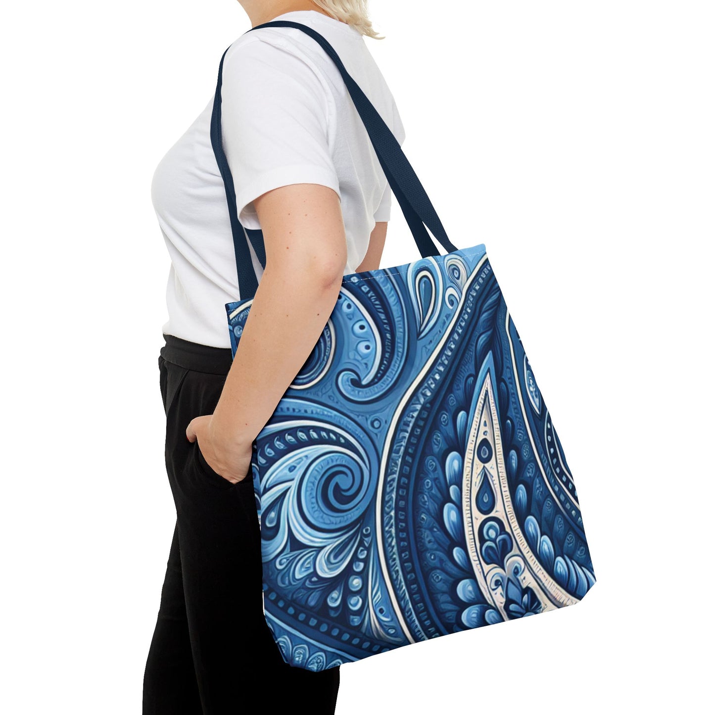 Blue Paisley Tote Bag - options in every color and 3 sizes