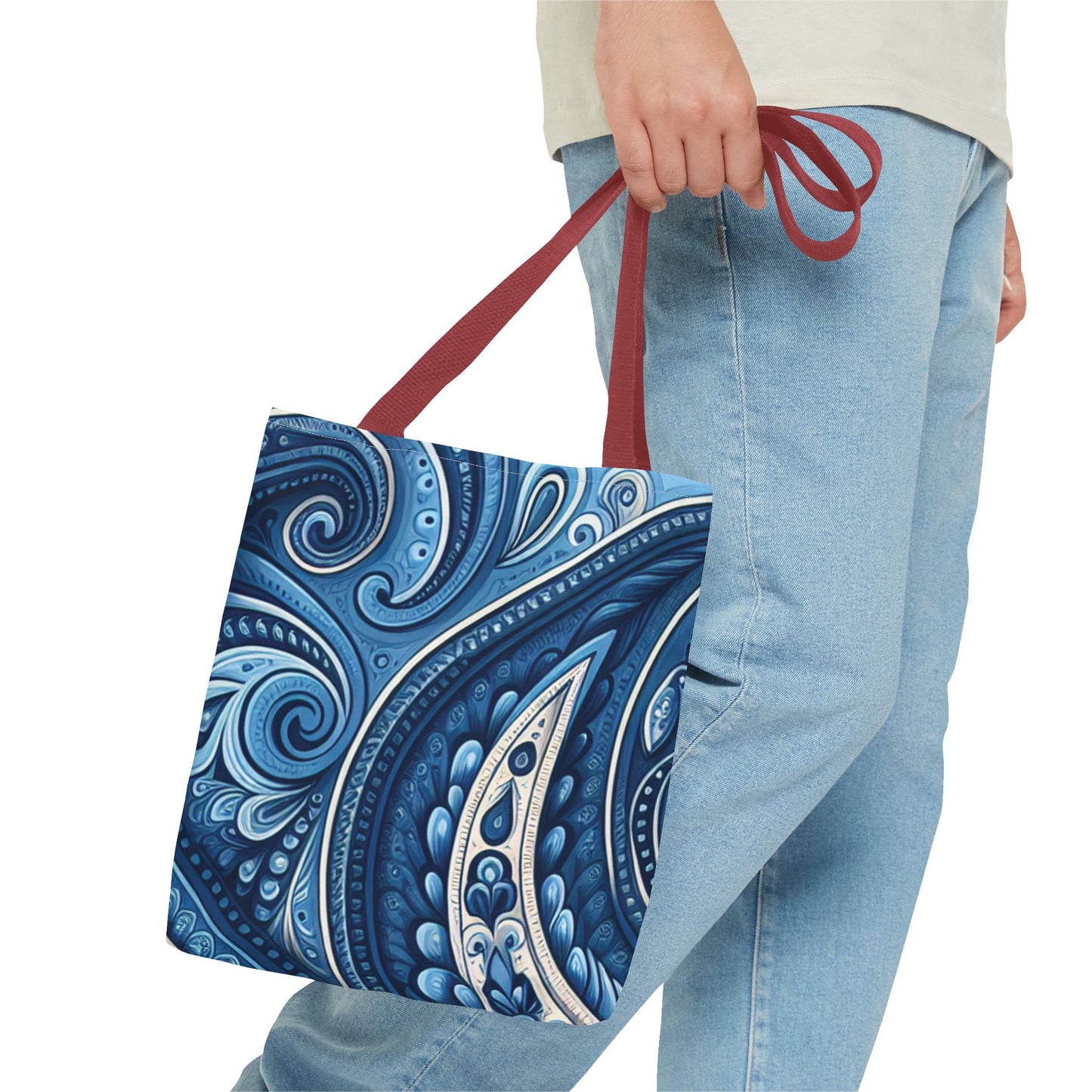 Blue Paisley Tote Bag - options in every color and 3 sizes