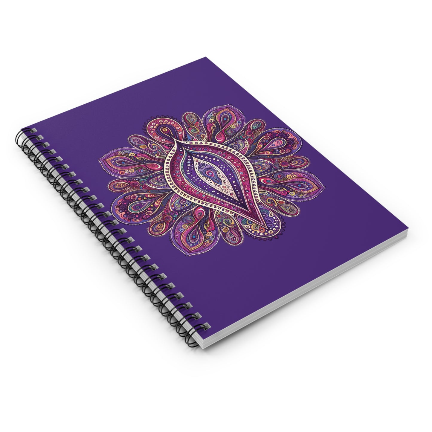 Purple and Pink Paisley Cluster Notebook
