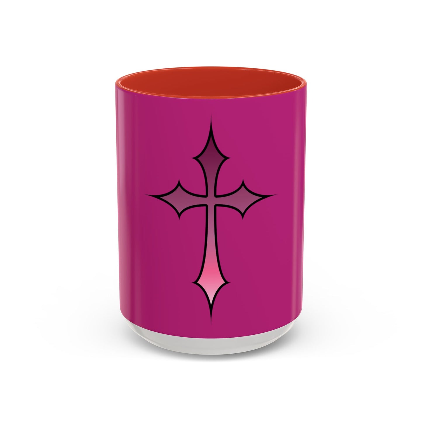 Mug - Bold Faith Cross Accent Coffee Mug, Spiritual Gift, Unique Drinkware