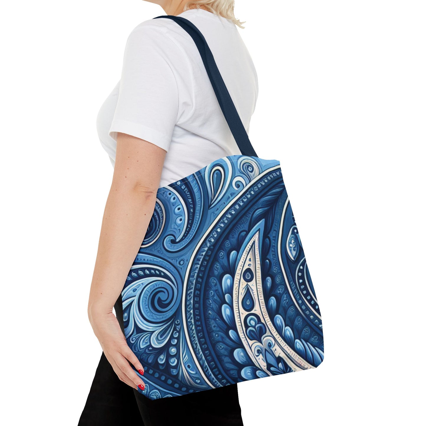 Blue Paisley Tote Bag - options in every color and 3 sizes