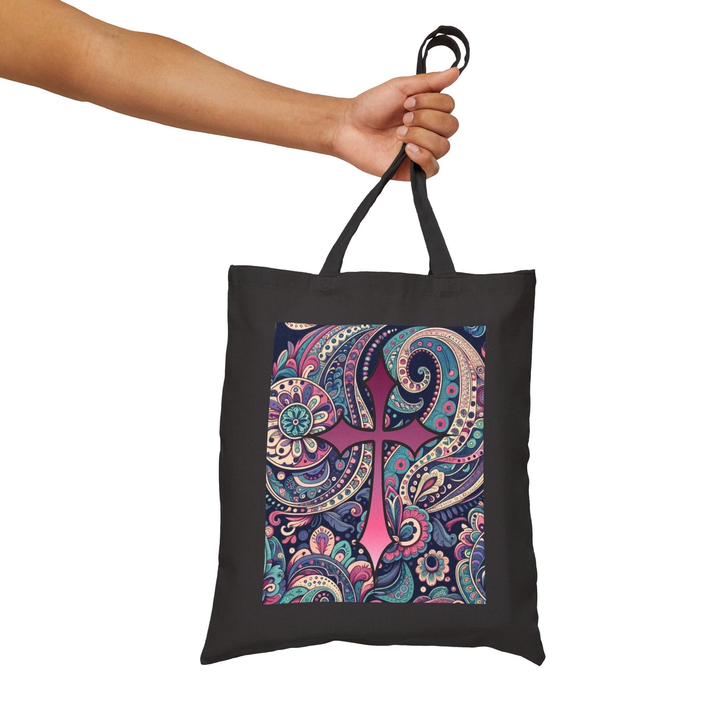 Boho Chic Paisley Faith Tote Bag