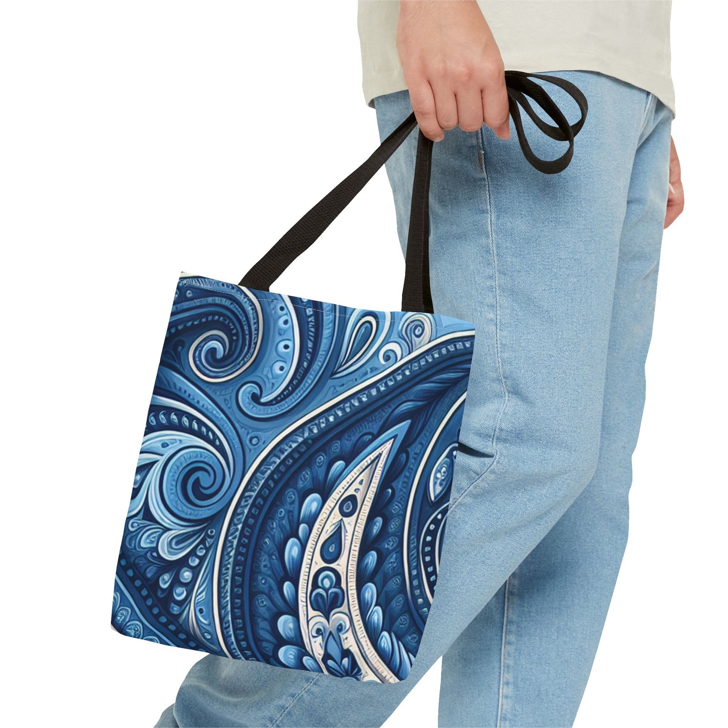 Blue Paisley Tote Bag - options in every color and 3 sizes