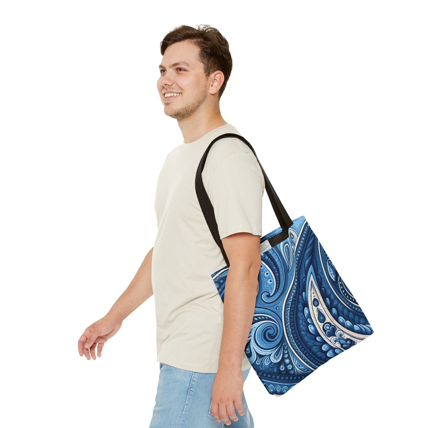 Blue Paisley Tote Bag - options in every color and 3 sizes