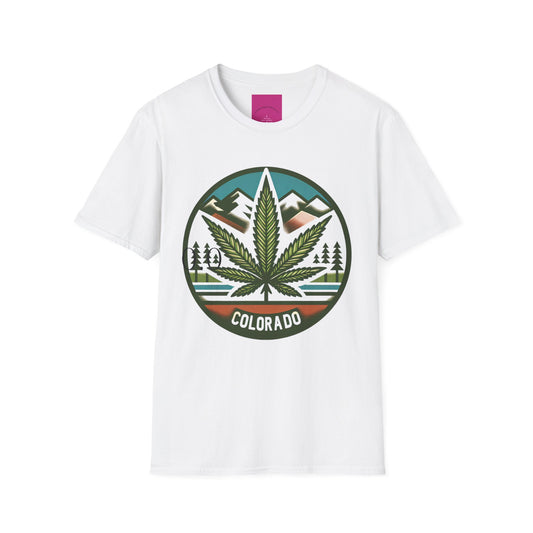 Colorado Cannabis Graphic Unisex T-Shirt - Nature Lover Gift and 420 Friendly Apparel Satirical 0.0
