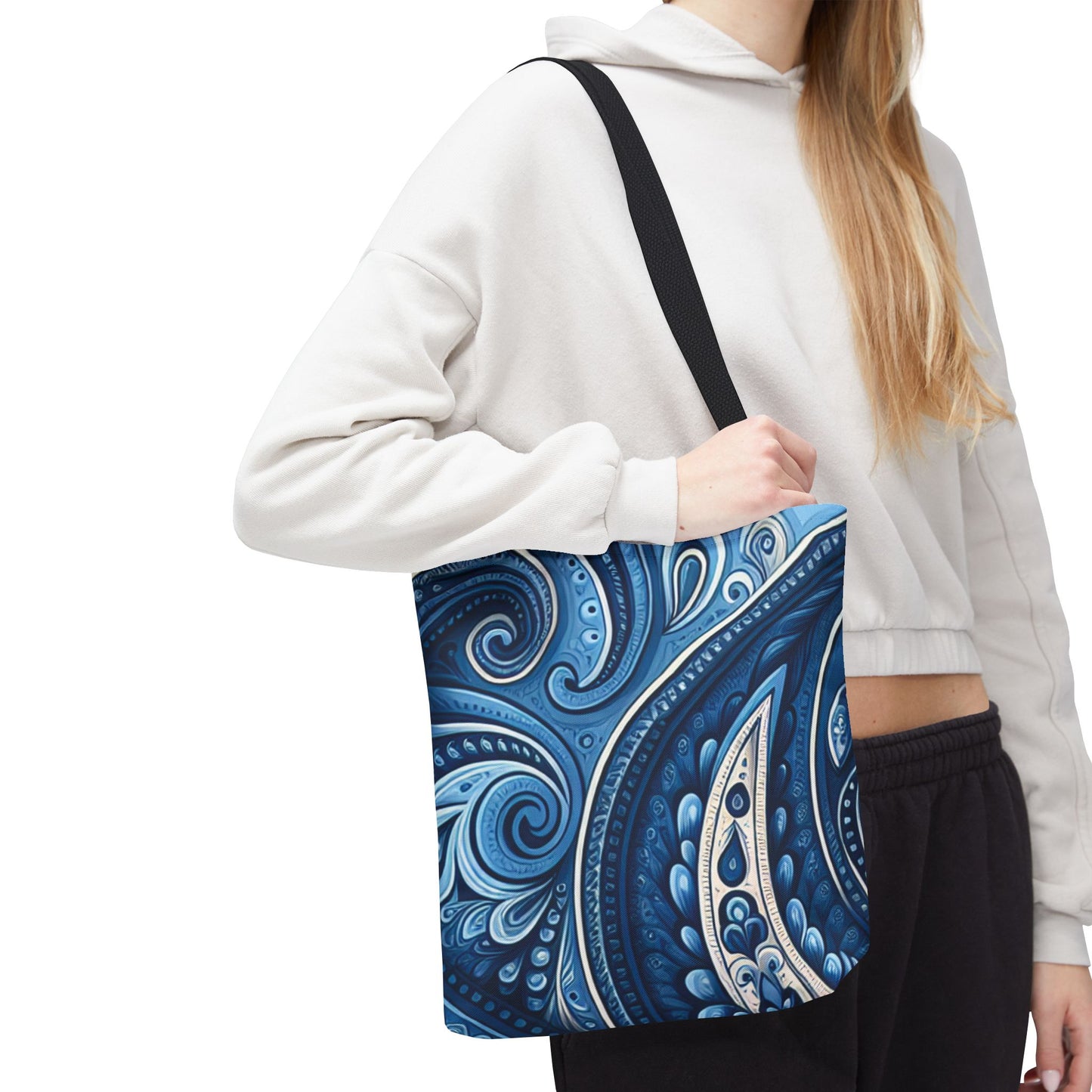 Blue Paisley Tote Bag - options in every color and 3 sizes