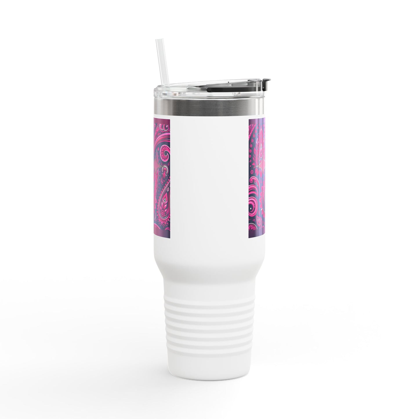Pink Paisley Faith Insulated Travel Mug, 40oz - Coffee Lovers Gift for Holidays