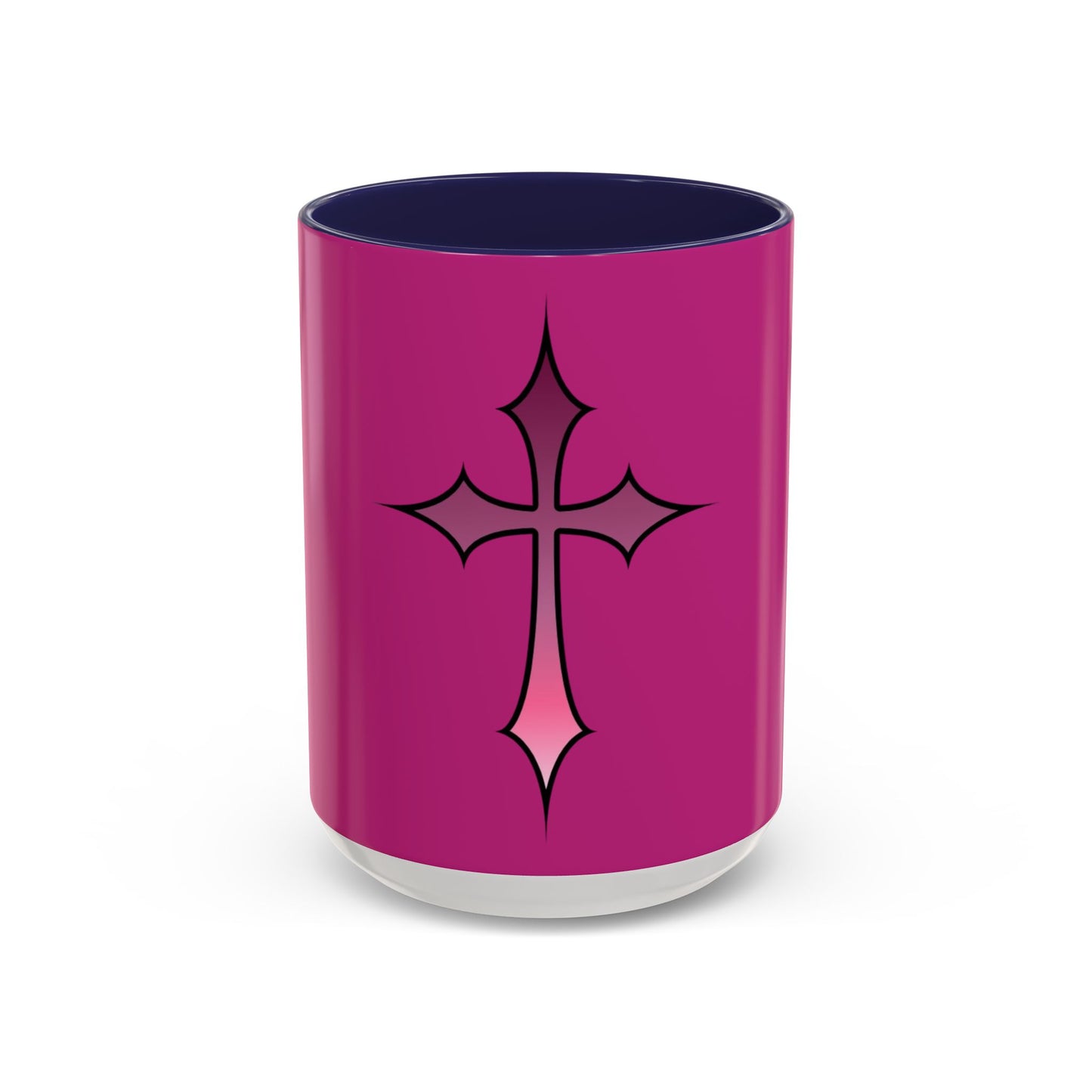 Mug - Bold Faith Cross Accent Coffee Mug, Spiritual Gift, Unique Drinkware