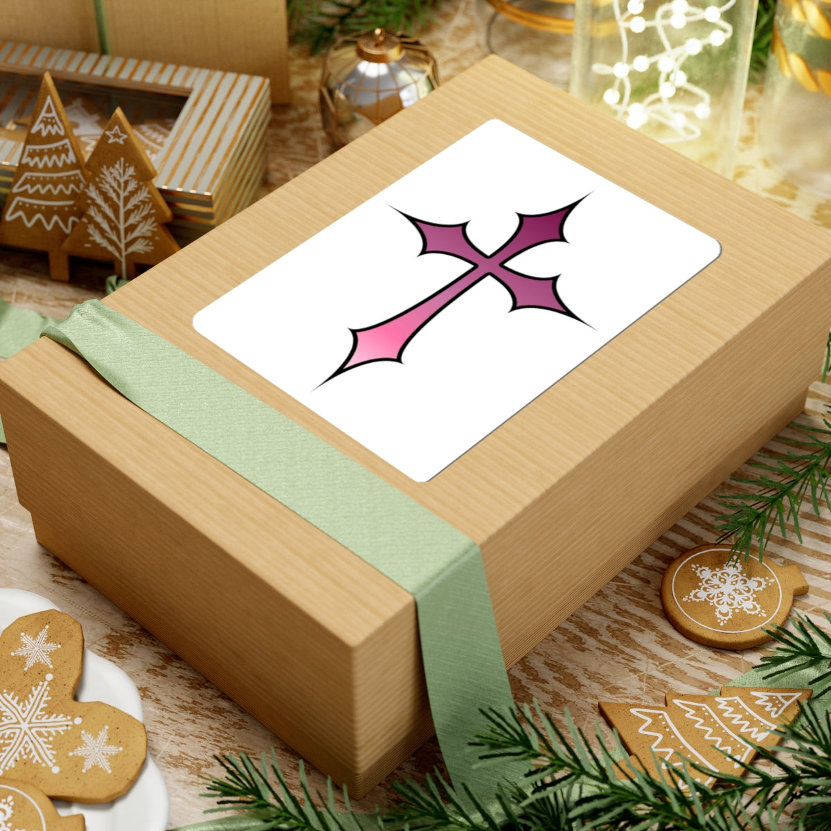 Faith Cross Kiss-Cut Stickers