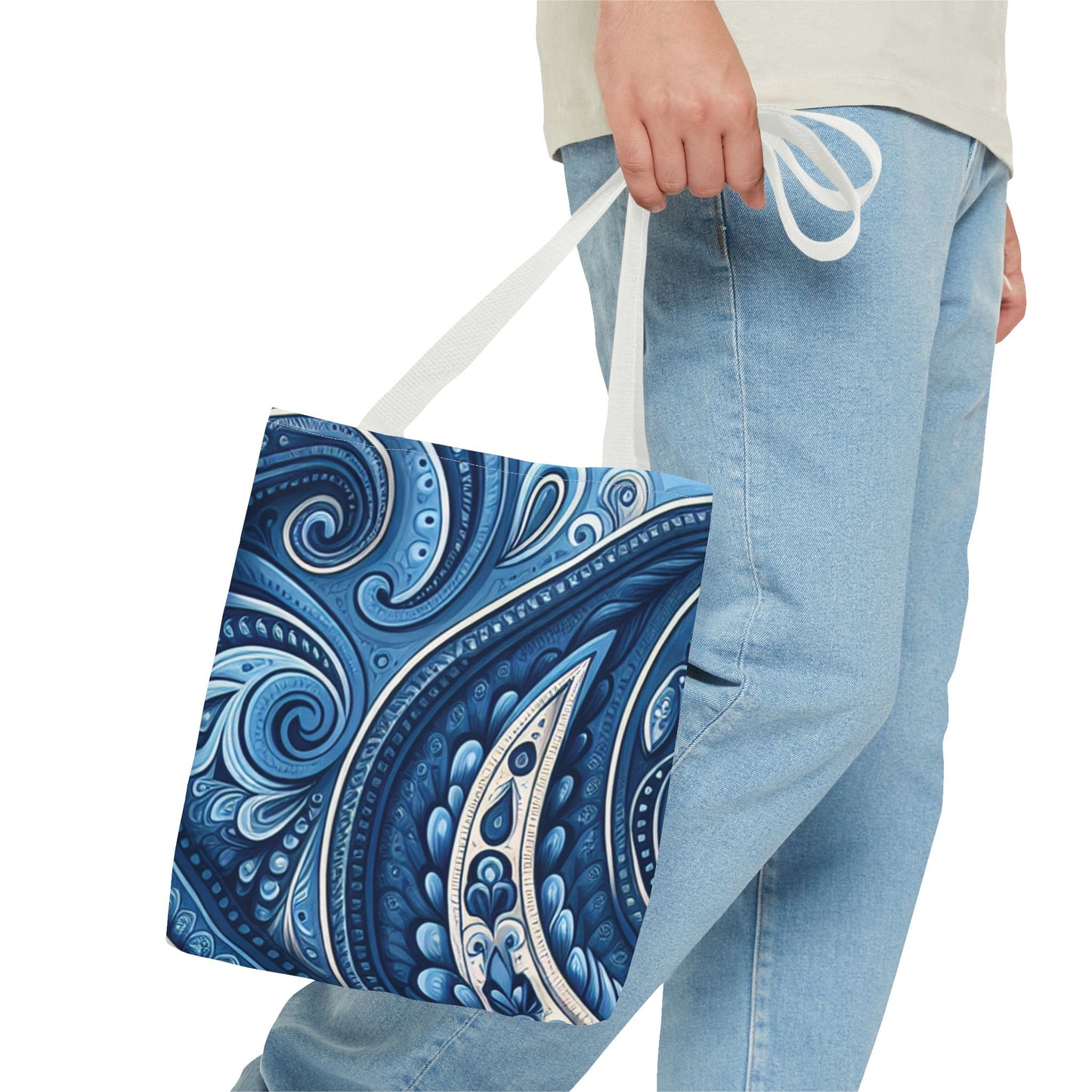 Blue Paisley Tote Bag - options in every color and 3 sizes