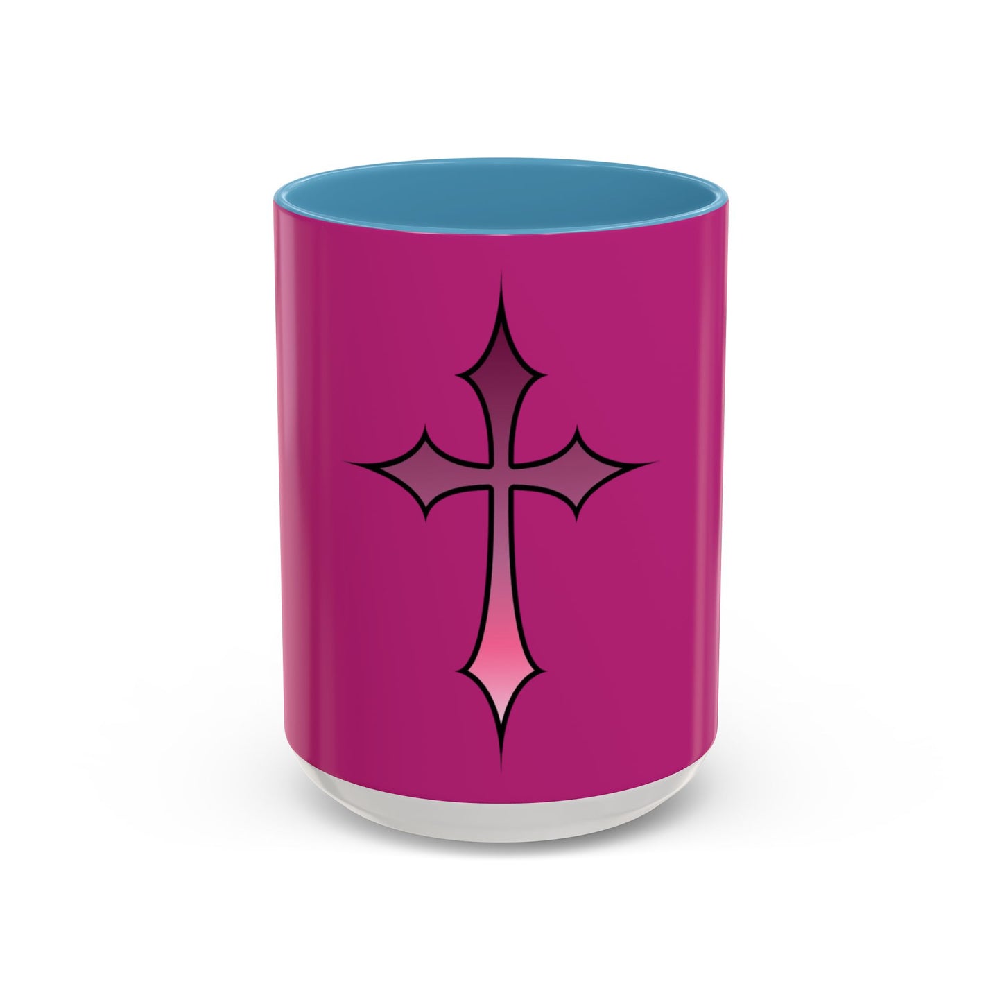 Mug - Bold Faith Cross Accent Coffee Mug, Spiritual Gift, Unique Drinkware