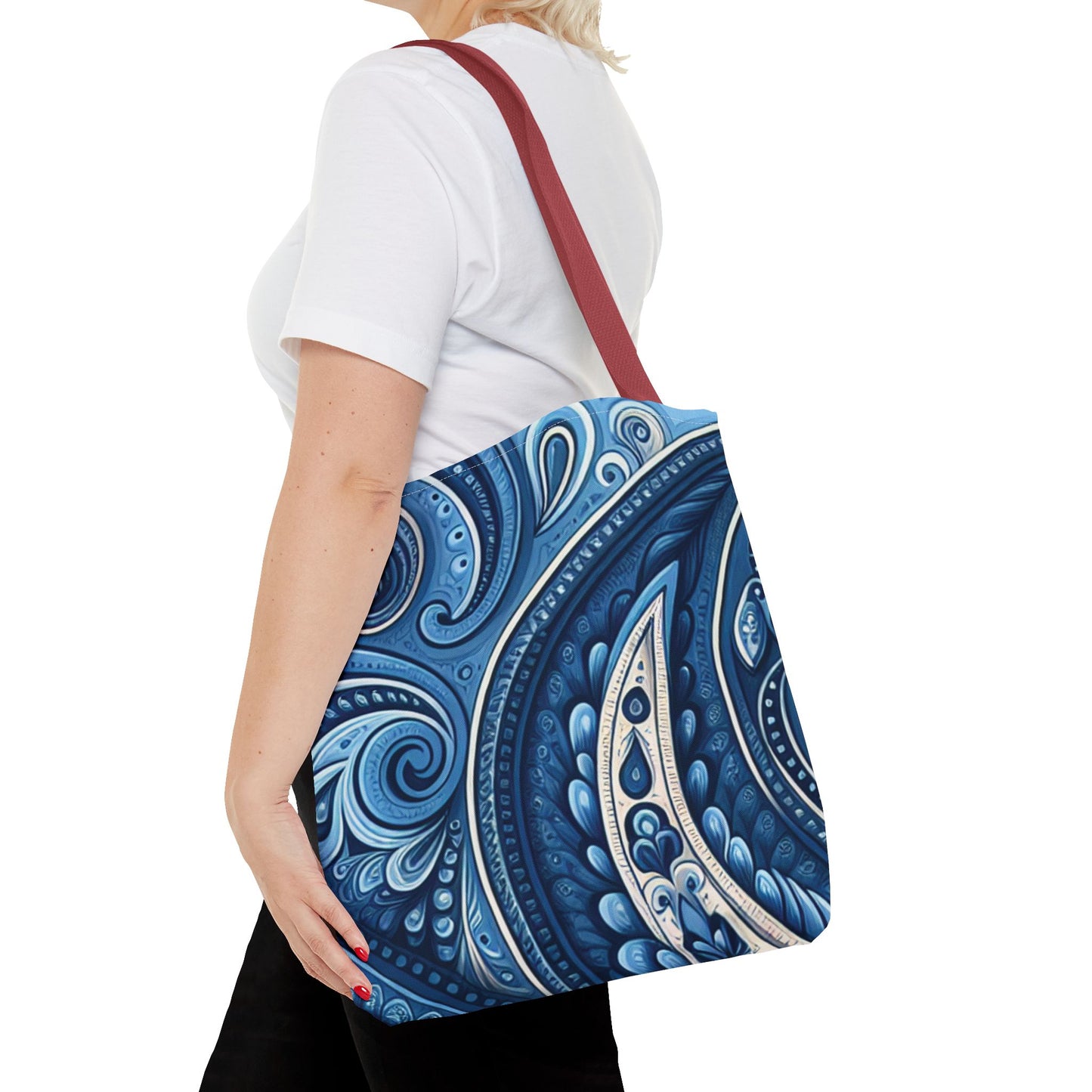 Blue Paisley Tote Bag - options in every color and 3 sizes